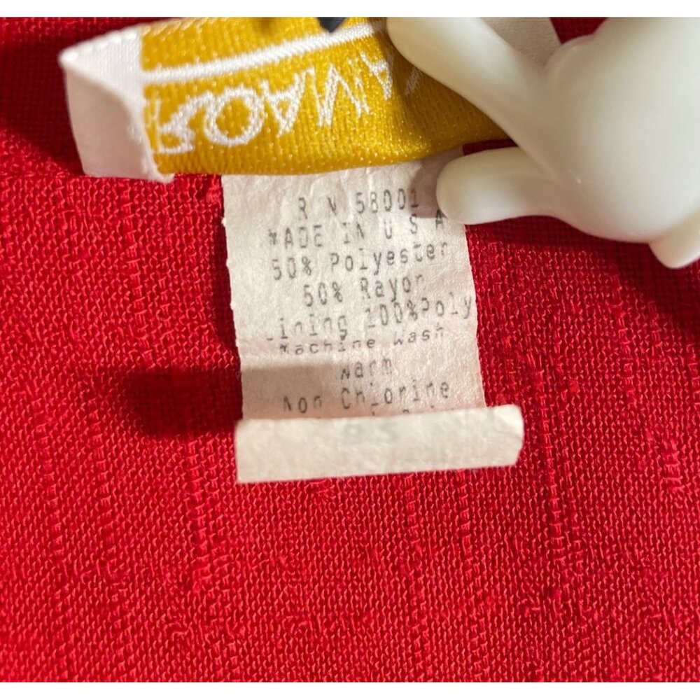 Roamans Red Blazer Jacket Women Size 20W Single Button Front Long Sleeve Pockets - Picture 8 of 9